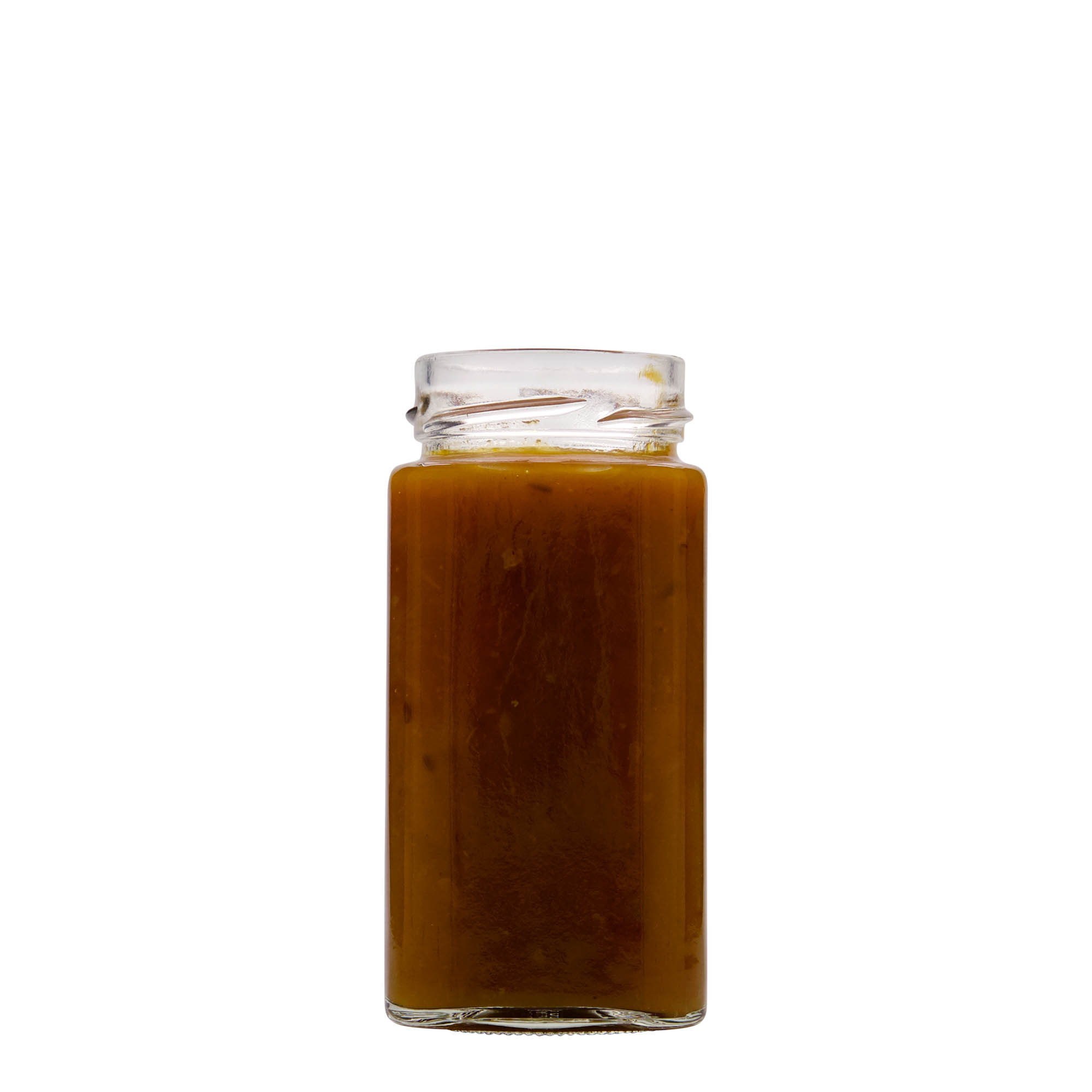 314 ml Kare Cam 'Funny', Ağız: Derin Vidalı Kapak (DTO 58)