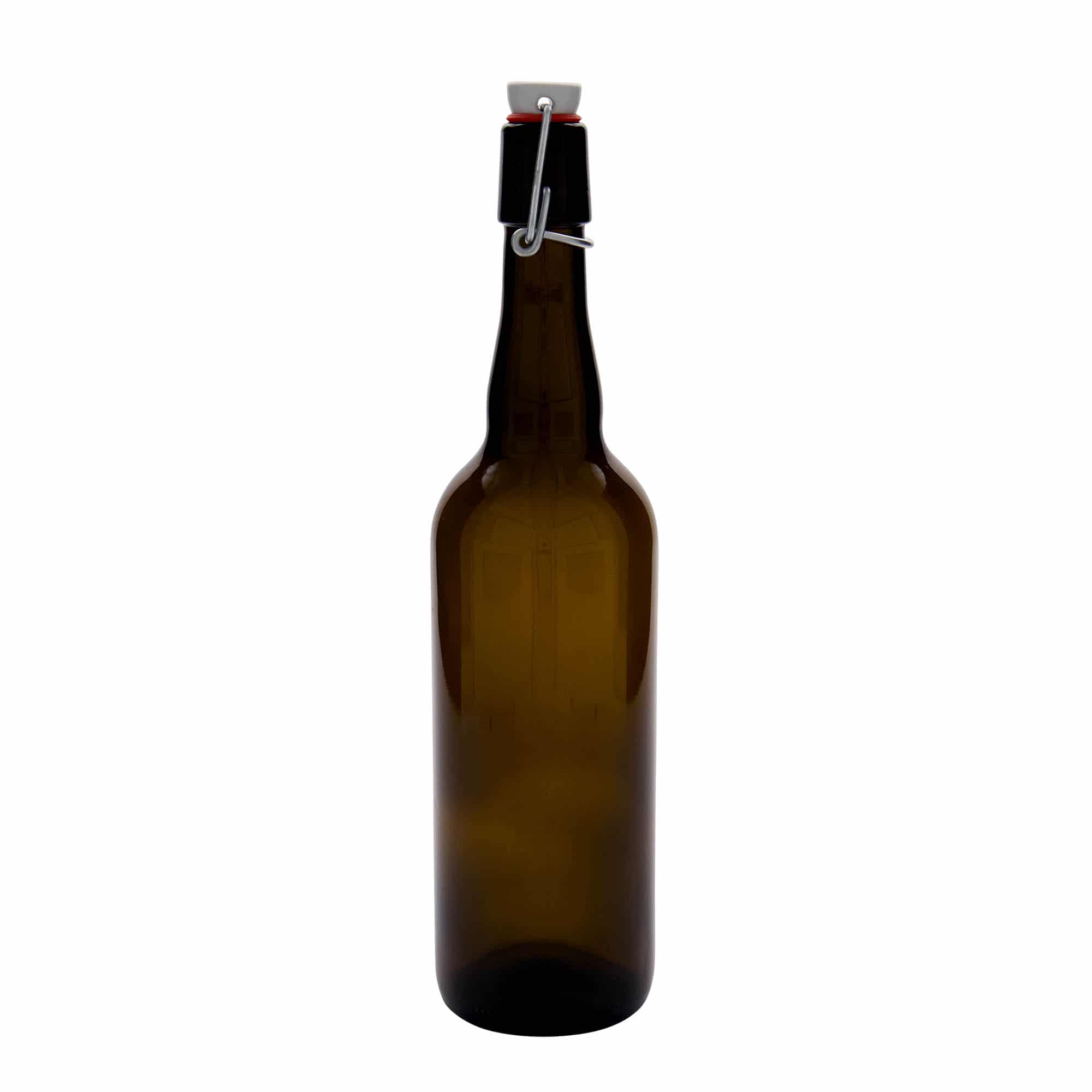 750 ml Bira Şişesi Belçika, Cam, kahverengi, Ağız: Mandallı kapak