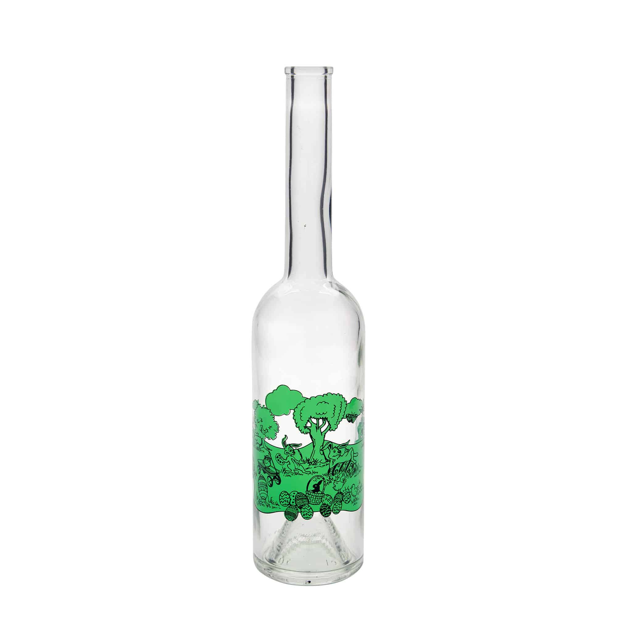 500 ml Cam Şişe 'Opera', Motif: Mutlu Paskalyalar, Ağız: Mantar