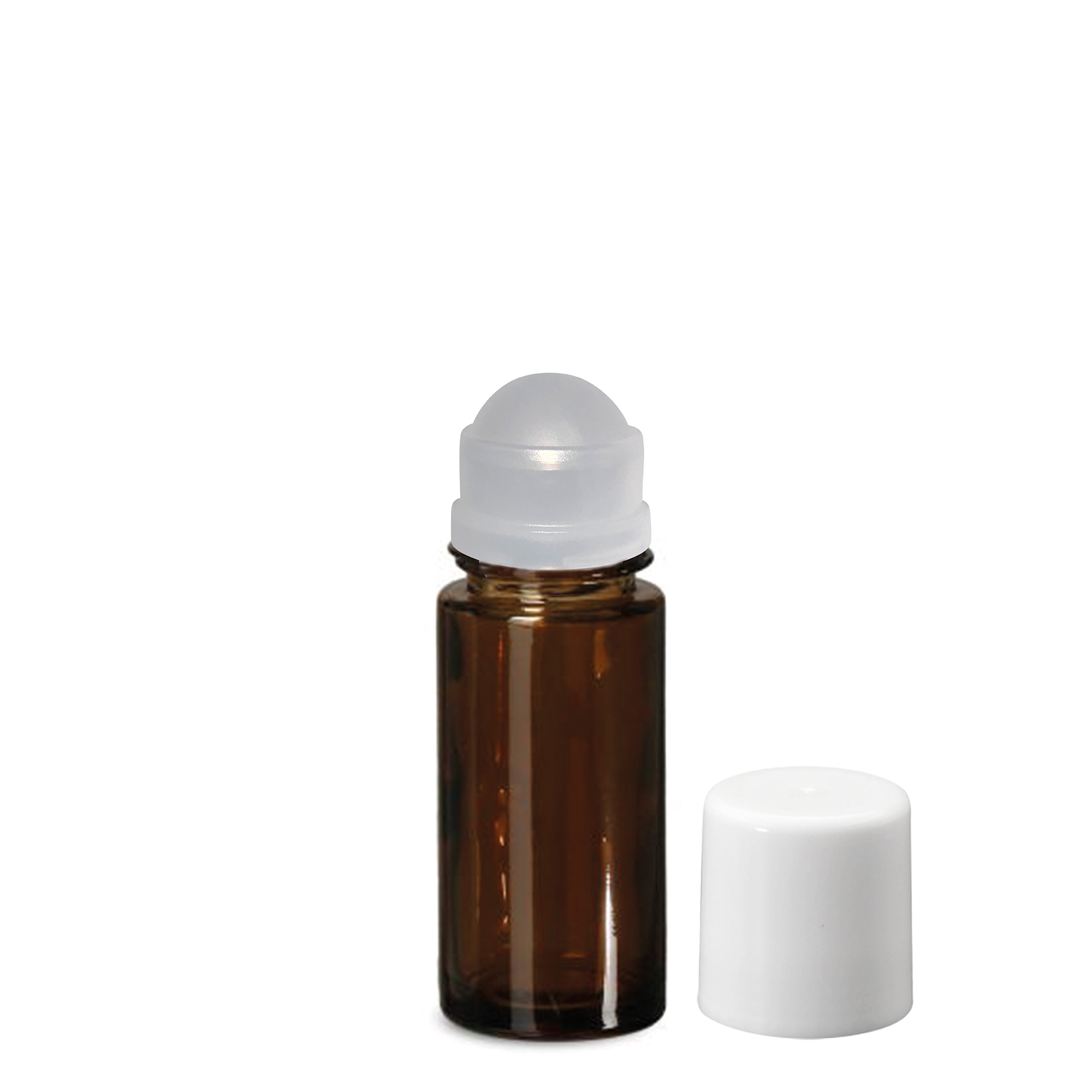 50 ml Roll-On Şişe, Cam, Kahverengi, Ağız: Vidalı Kapak