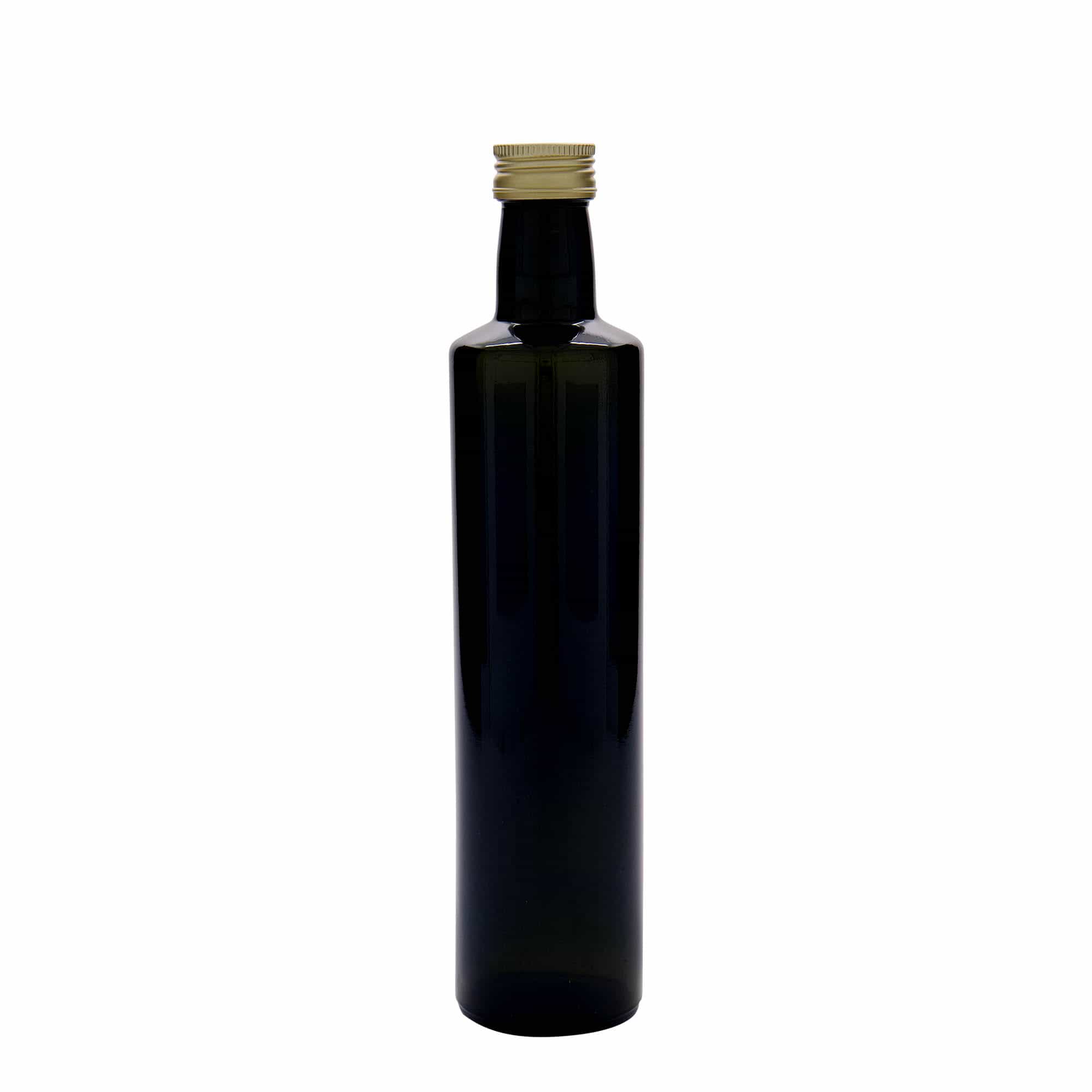 500 ml cam şişe 'Dorica', antik yeşil, ağız: PP 31,5