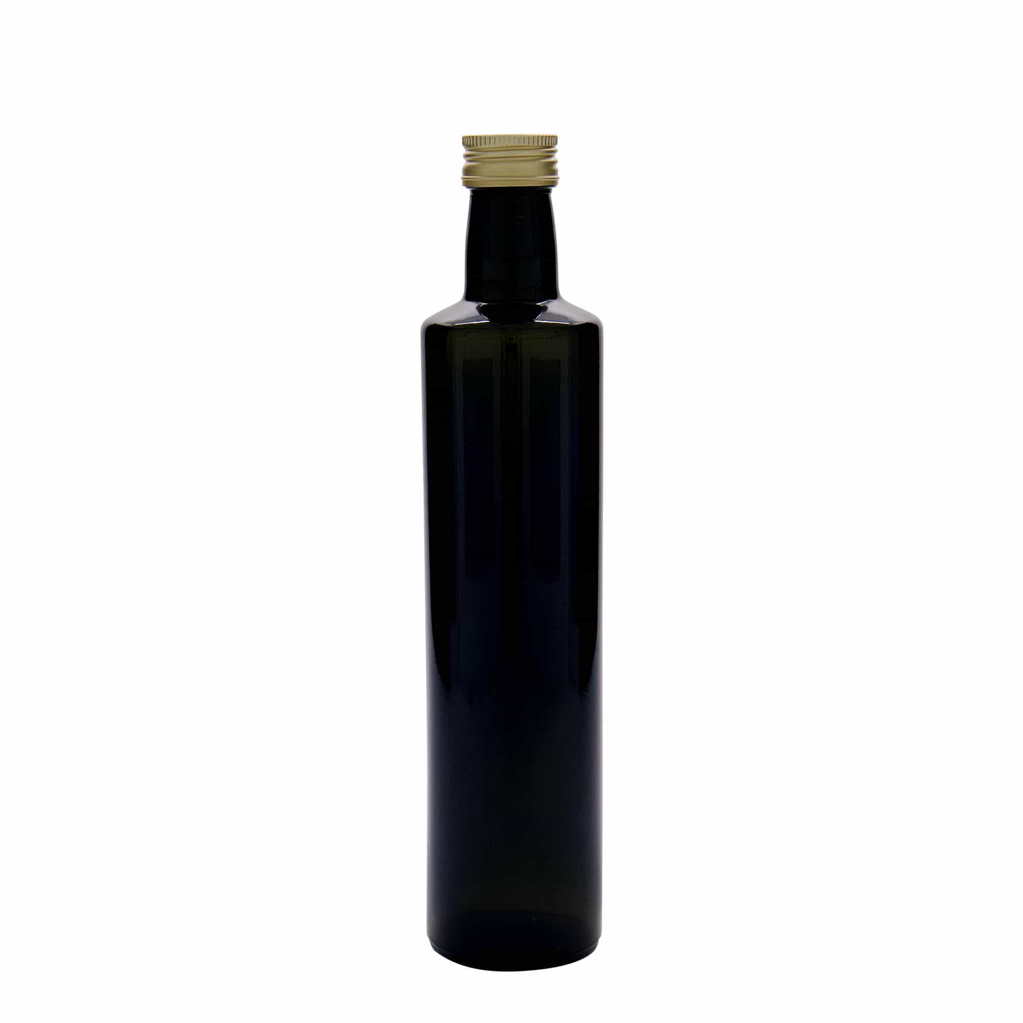 500 ml cam şişe 'Dorica', antik yeşil, ağız: PP 31,5