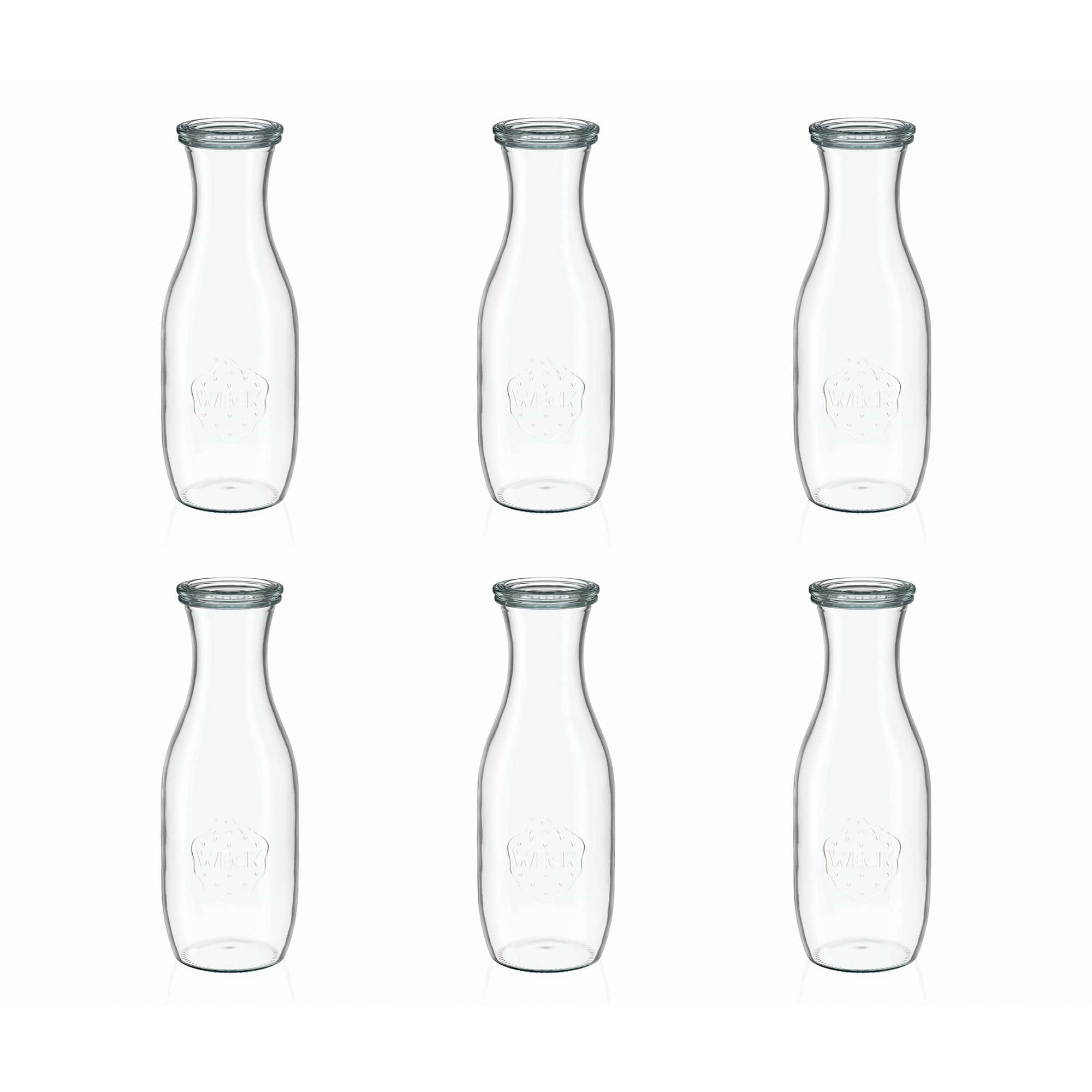 6x 1000 ml WECK-meyve suyu şeişesi cam kapaklı RR 60