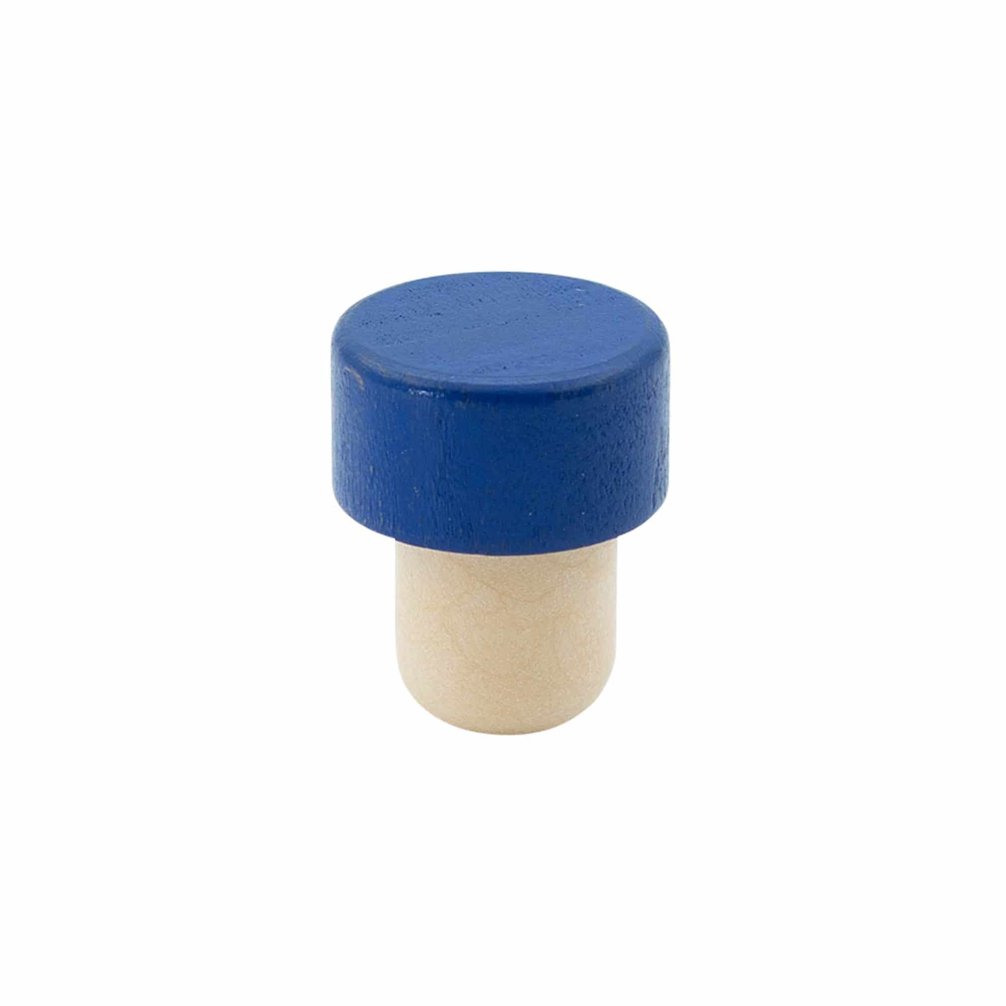 Sap mantarı 19 mm, Ahşap/Plastik, mavi, ağız için: Mantar Sap mantarı 19 mm, Ahşap/Plastik, mavi, ağız için: Mantar