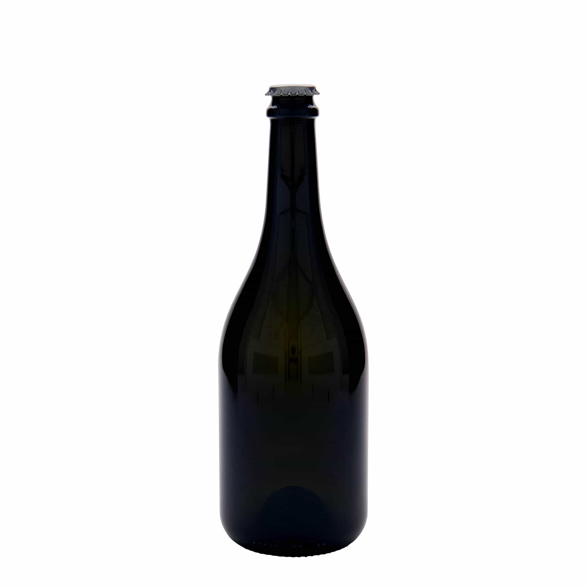 750 ml Bira Şişesi 'Horta', Cam, antik yeşil, Ağız: Kronkork