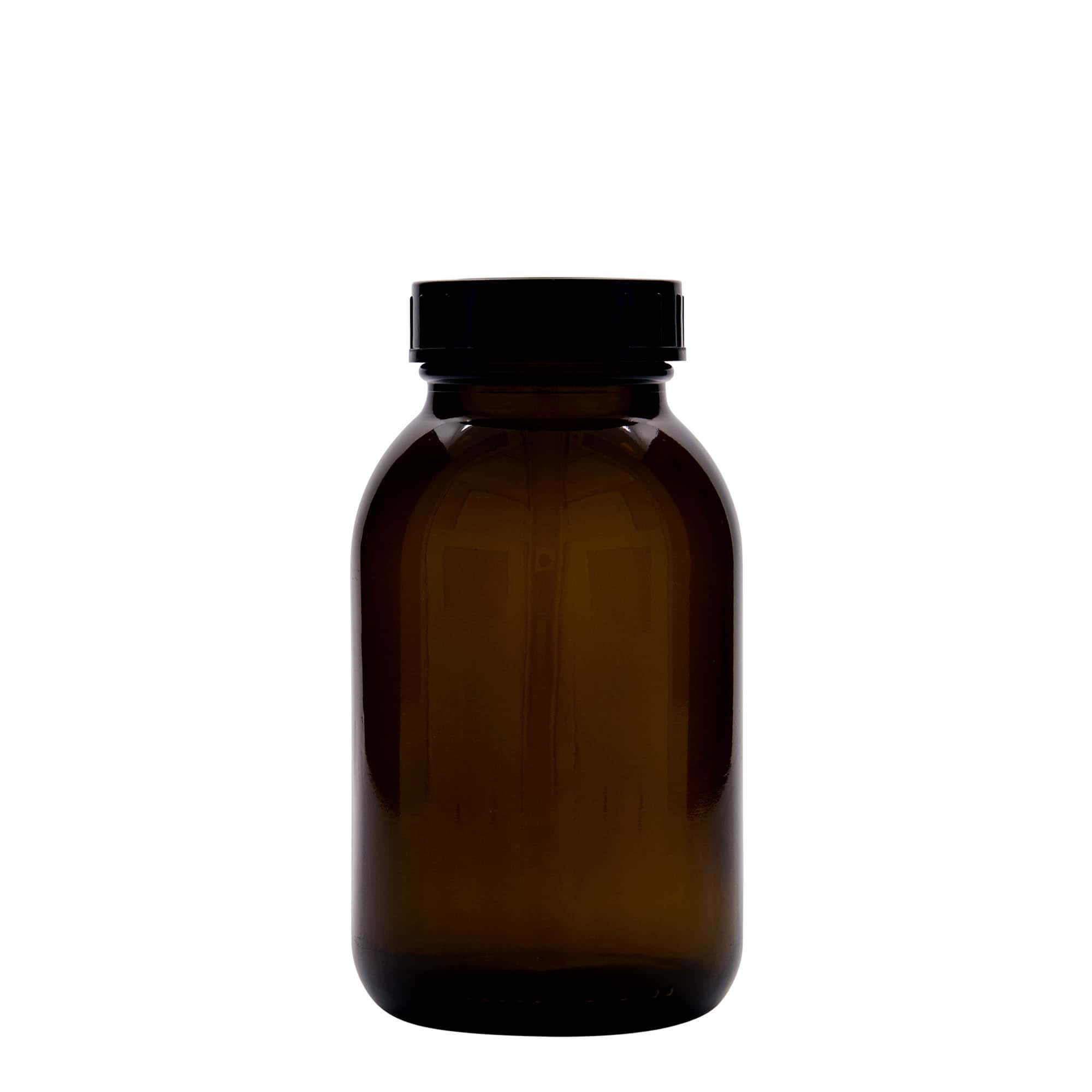 500 ml geniş ağızlı cam, kahverengi, Ağız çapı: DIN 55