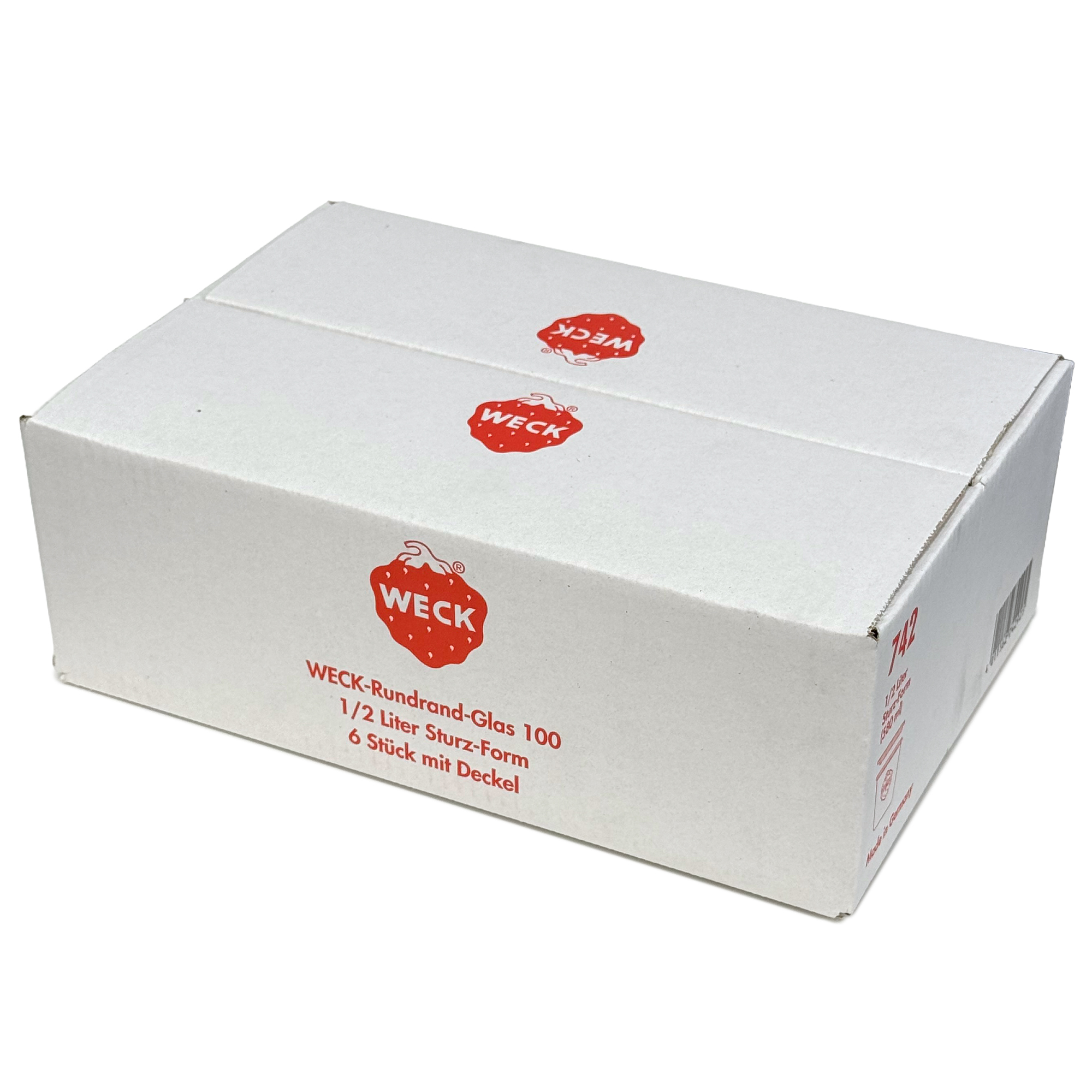 6x 580 ml WECK kavanoz cam kapaklı RR 100
