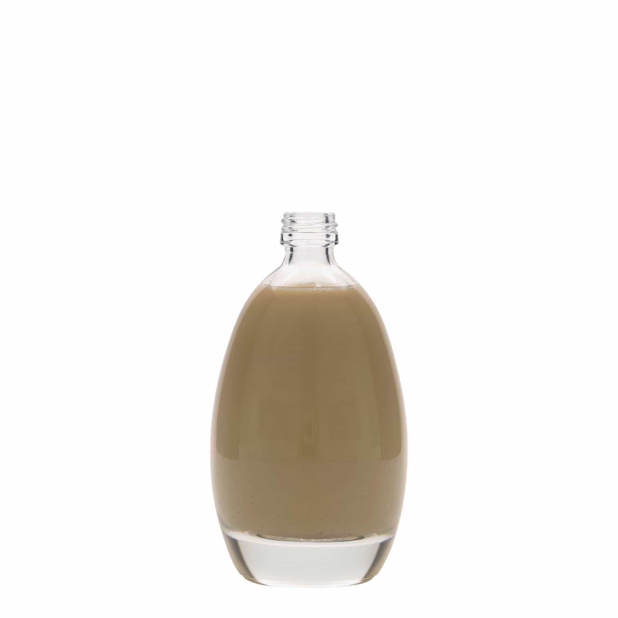 100 ml cam şişe 'Yumurta', ağız: PP 18
