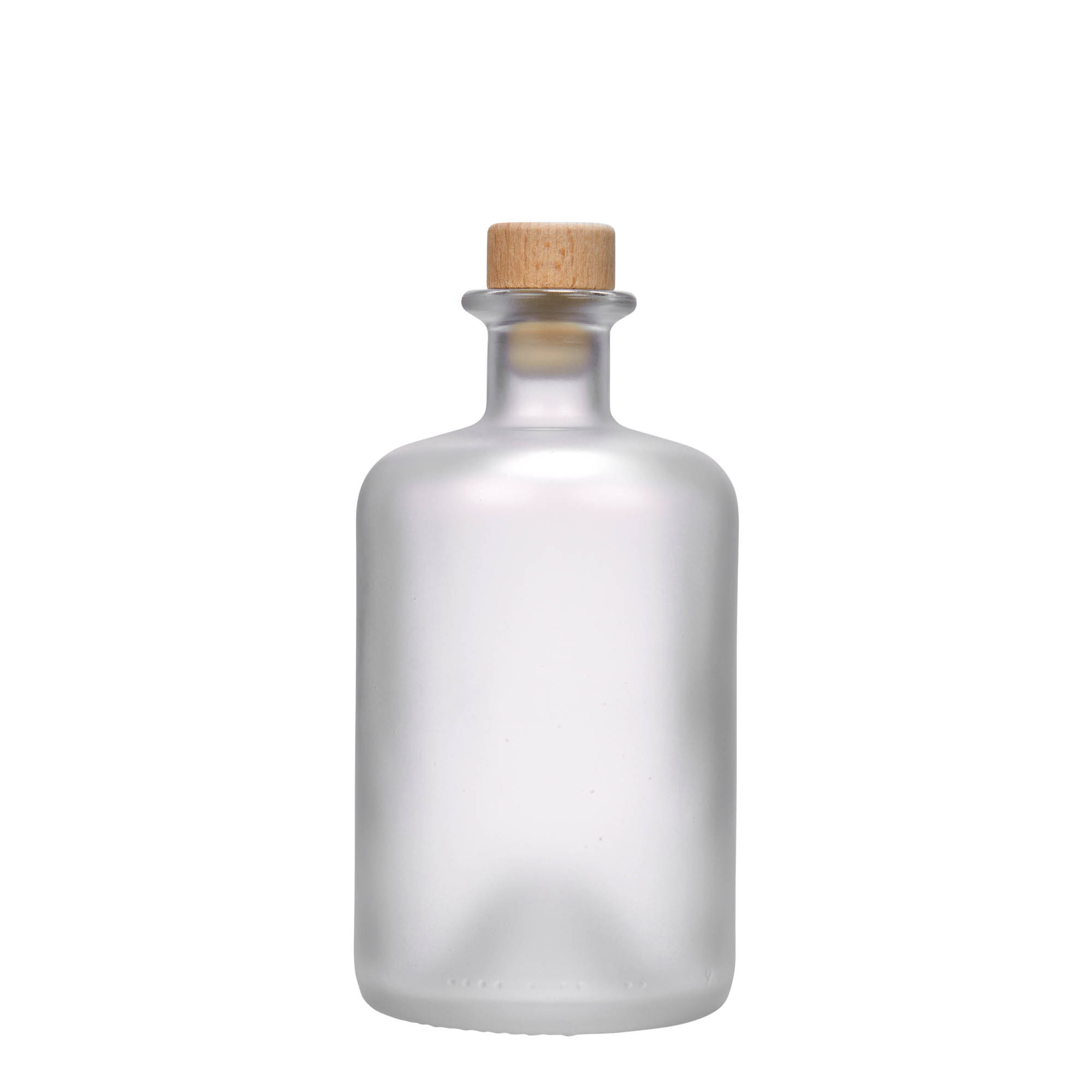 500 ml Cam Şişe Eczacı, buzlu, Ağız: Mantar