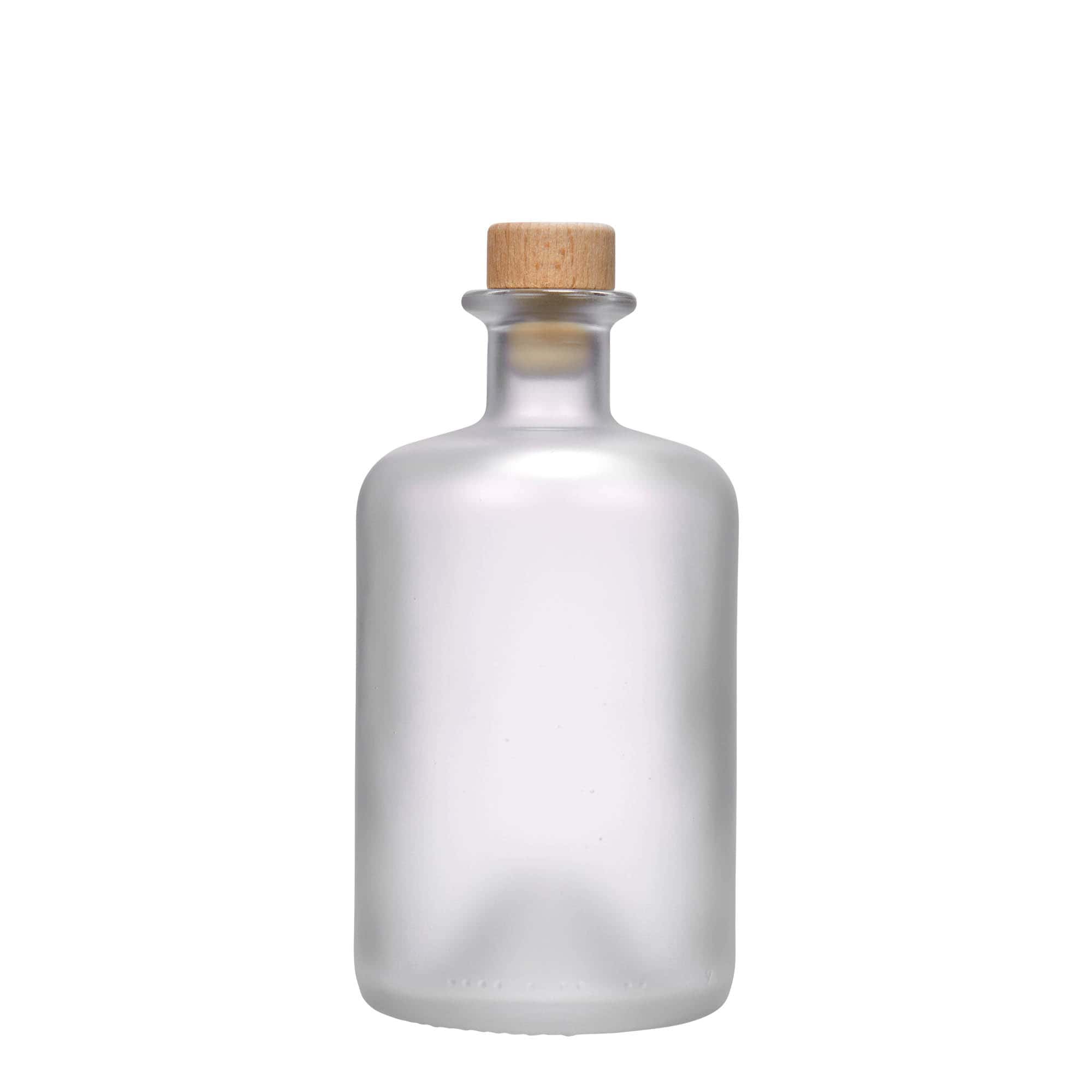 500 ml Cam Şişe Eczacı, buzlu, Ağız: Mantar