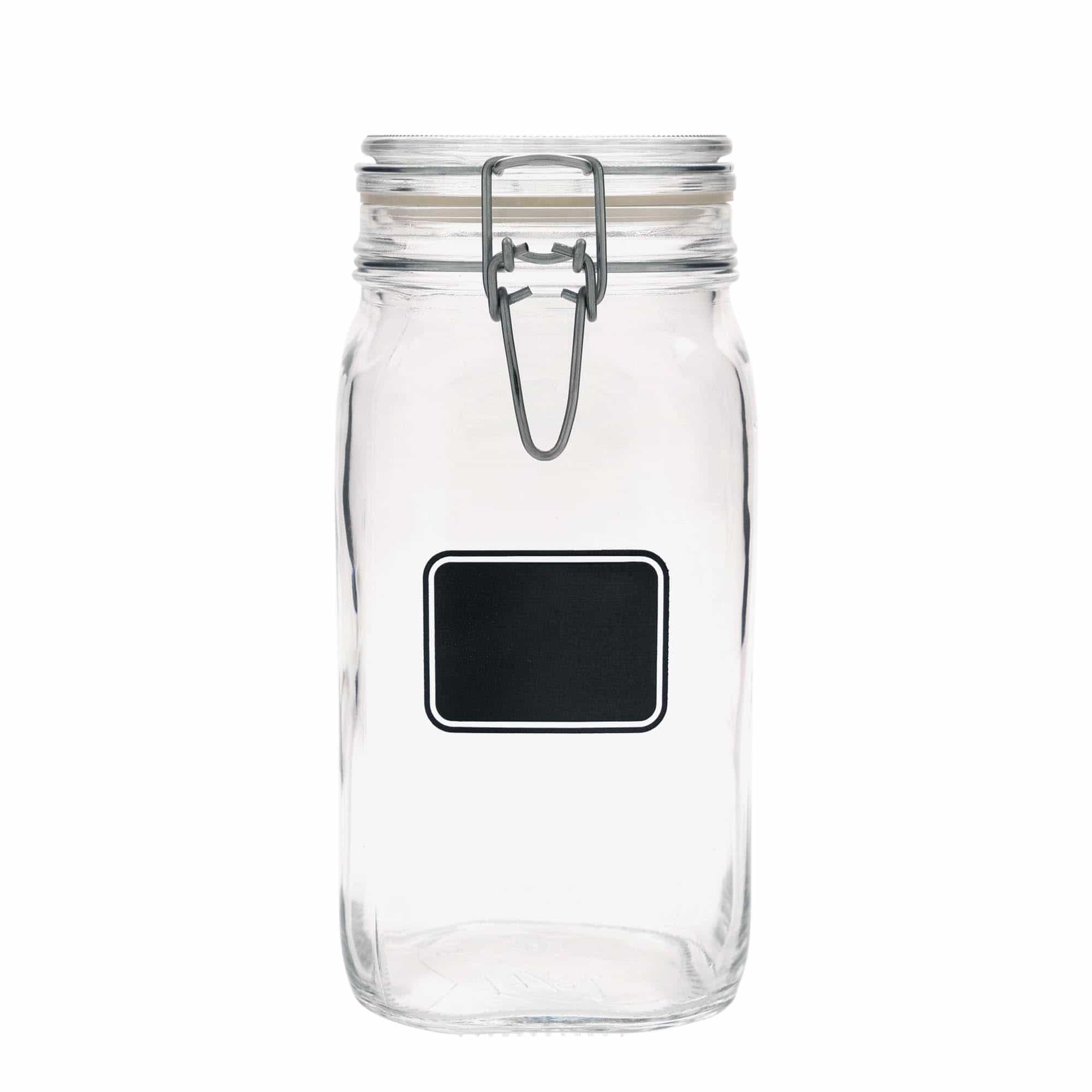 1.500 ml Tel kapaklı kavanoz 'Fido', Motif: Etiket alanı, kare, Ağzı: Tel kapaklı kapatma 1.500 ml Tel kapaklı kavanoz 'Fido', Motif: Etiket alanı, kare, Ağzı: Tel kapaklı kapatma