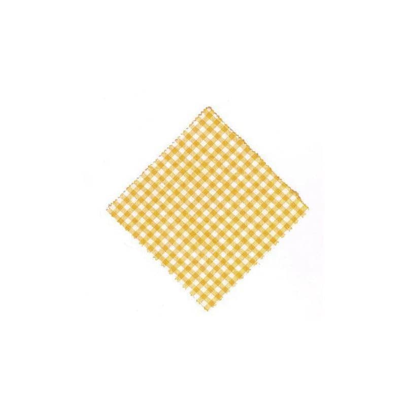 Kareli kumaş örtü 15x15, kare, tekstil, sarı, ağız çapı: TO58-TO82