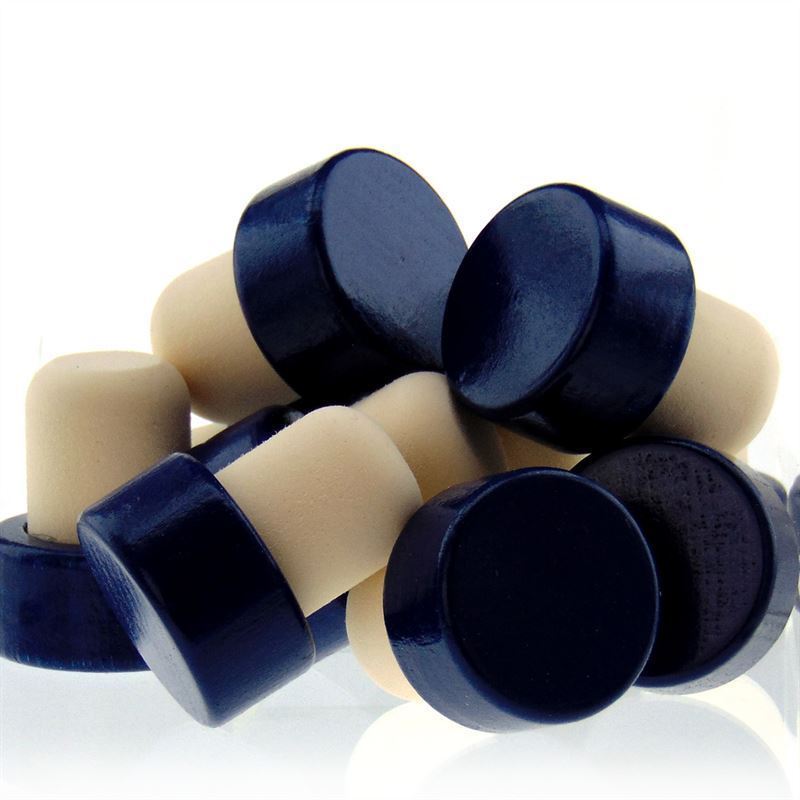 Sap mantarı 19 mm, Ahşap/Plastik, mavi, ağız için: Mantar