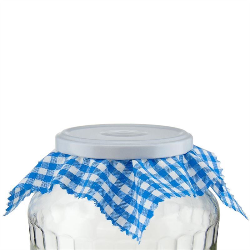 Kareli kumaş örtü 15x15, kare şeklinde, tekstil, mavi, ağız çapı: TO58-TO82 Kareli kumaş örtü 15x15, kare şeklinde, tekstil, mavi, ağız çapı: TO58-TO82
