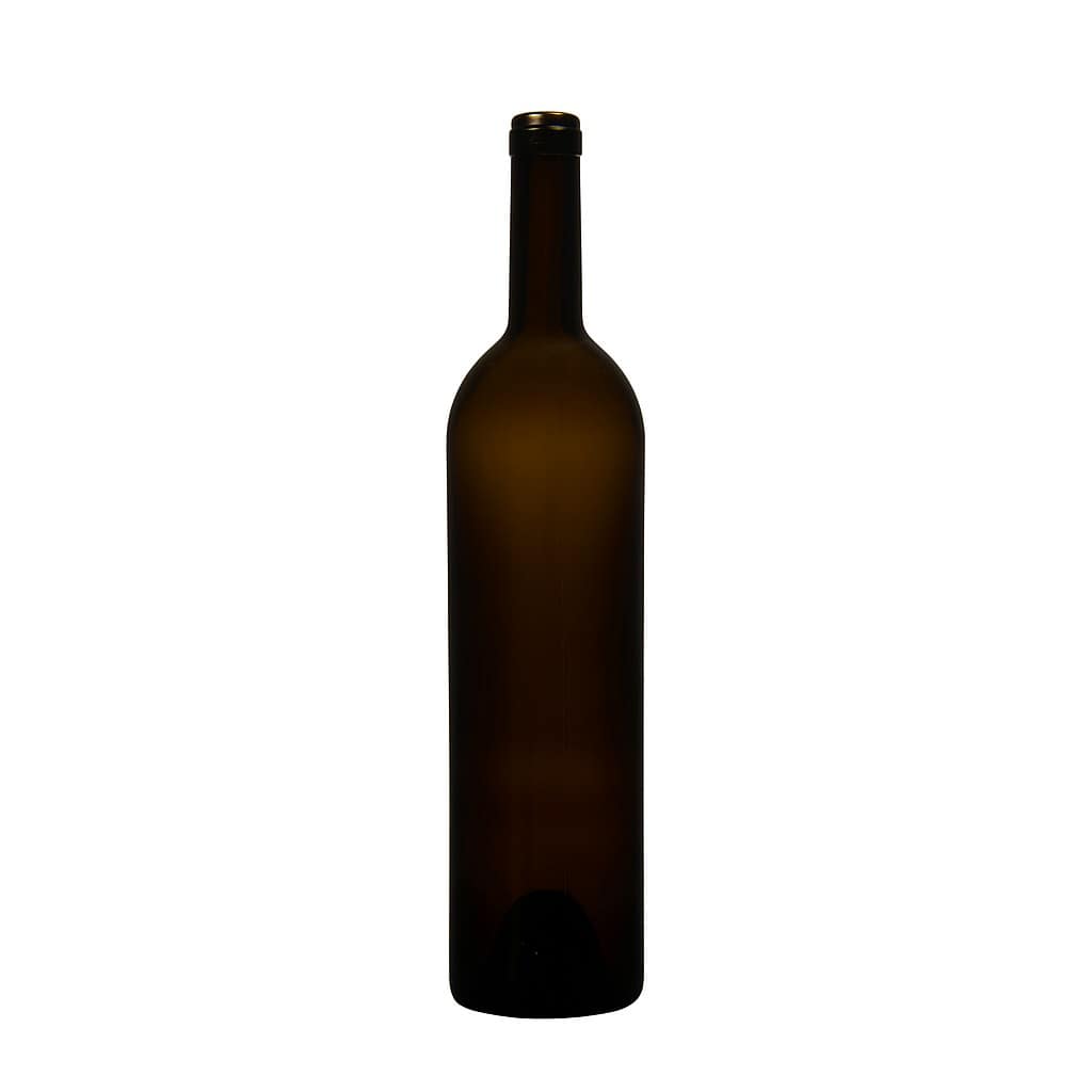 750 ml Şarap Şişesi 'Liberty', antik yeşil, Ağız: Mantar