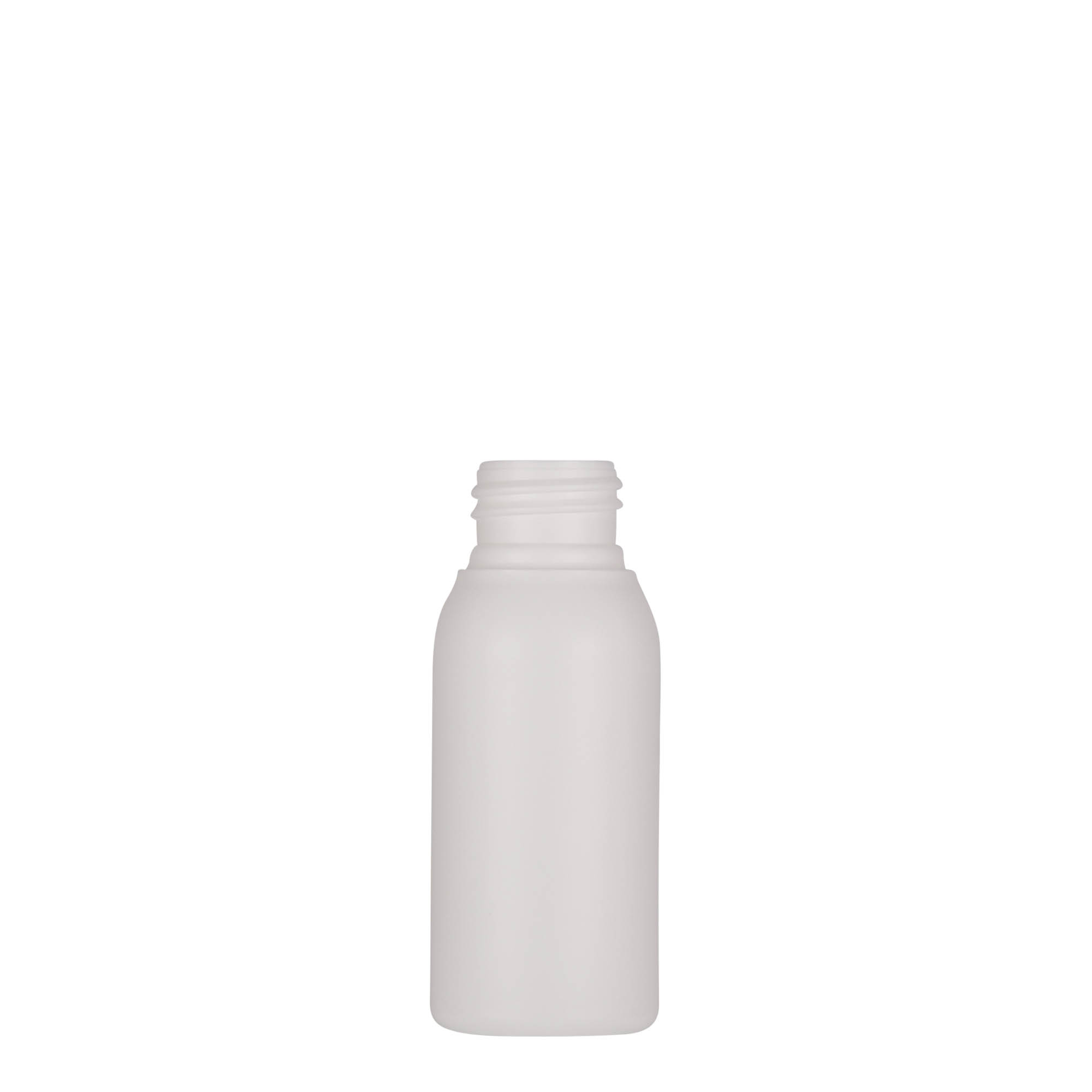 50 ml plastik şişe 'Tuffy', HDPE, beyaz, ağız: 24/410