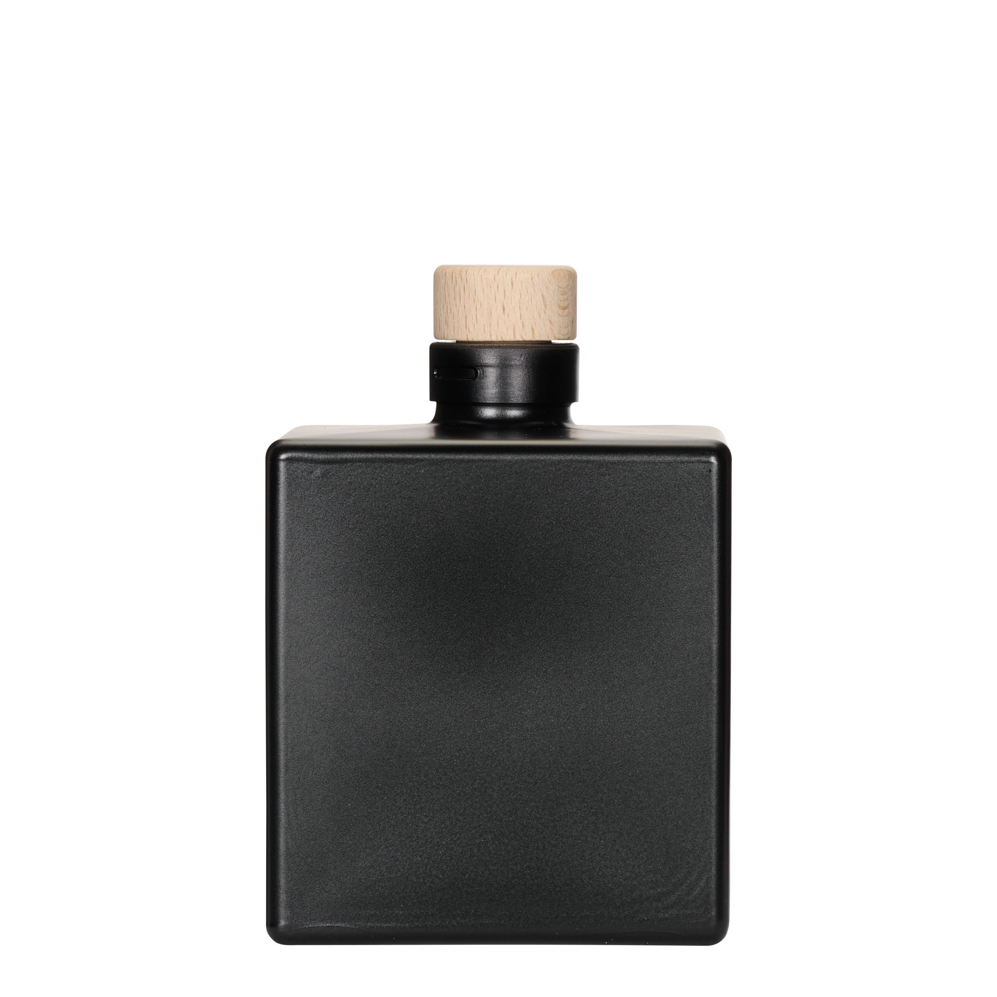 500 ml cam şişe 'Cube', kare, siyah, ağız: mantar 500 ml cam şişe 'Cube', kare, siyah, ağız: mantar