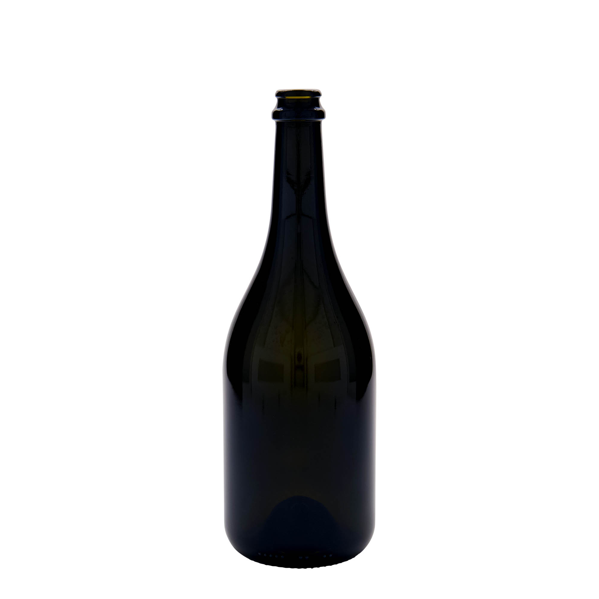 750 ml Bira Şişesi 'Horta', Cam, antik yeşil, Ağız: Kronkork