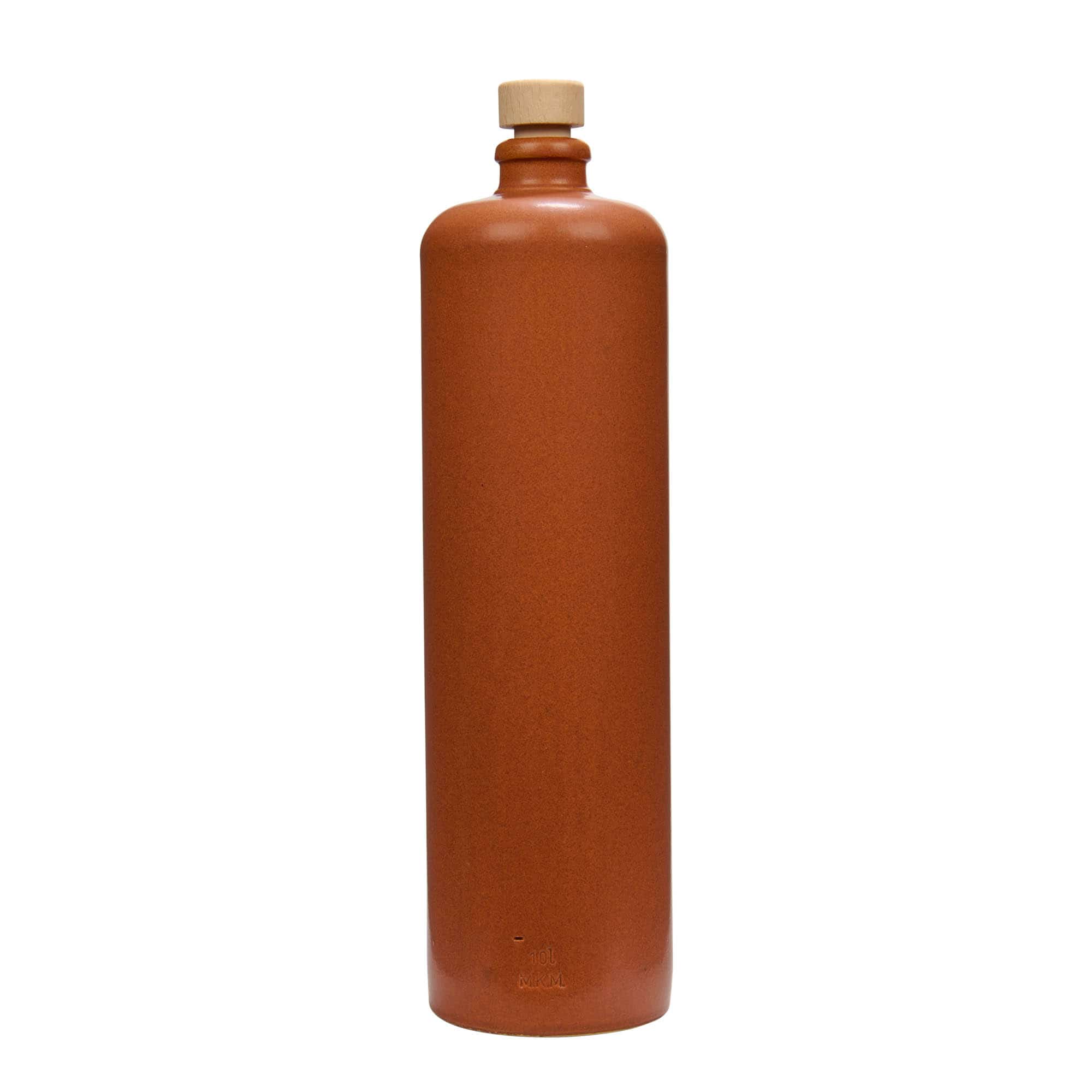 1.000 ml toprak testi, taş toprak, kırmızı-kahverengi, ağız: mantar