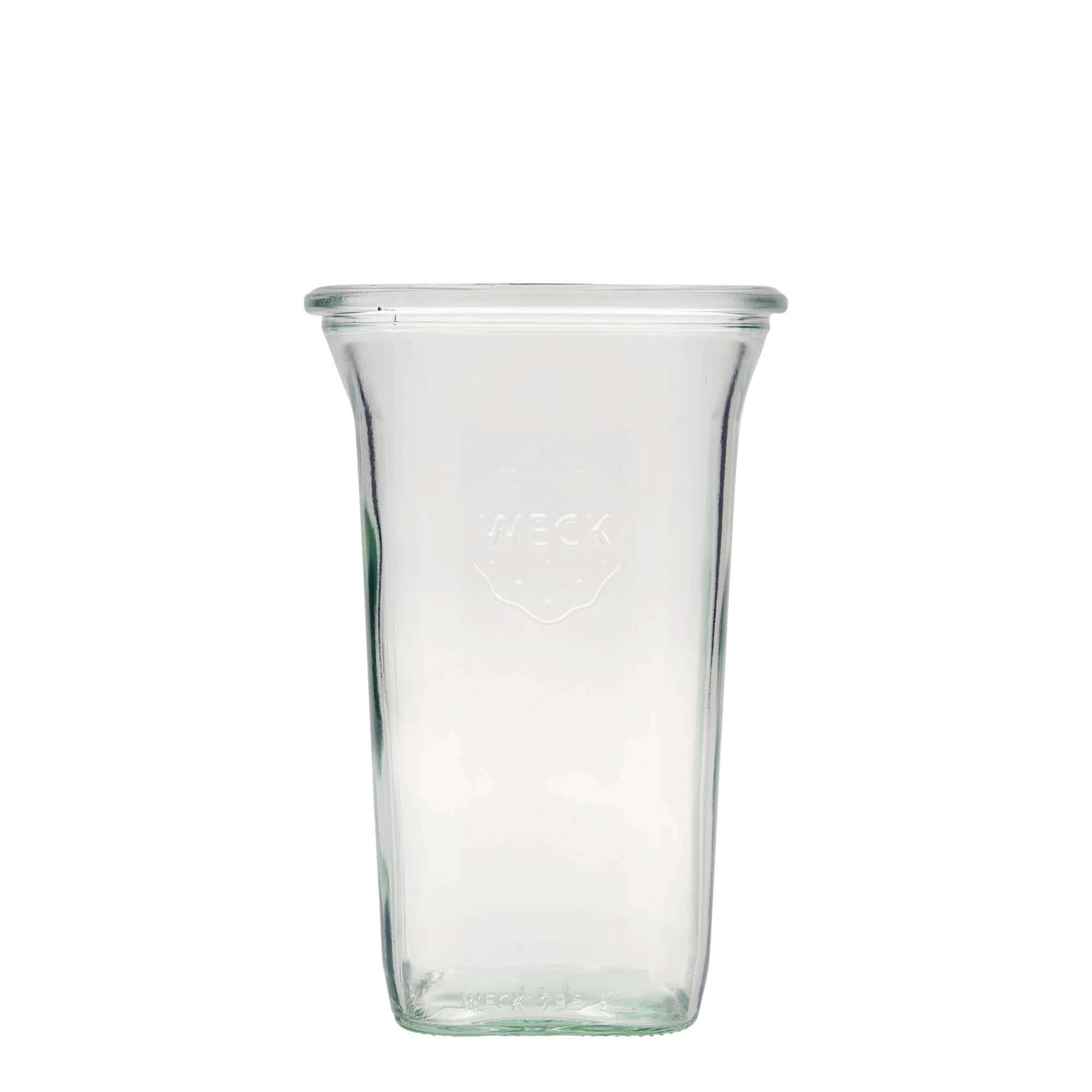 795 ml WECK-Quadroglas, kare, ağız: yuvarlak kenar
